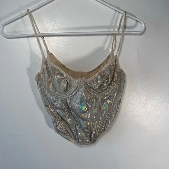 Urban Outfitters Out From Under Iridescent Corset Top - Picture 9 of 12